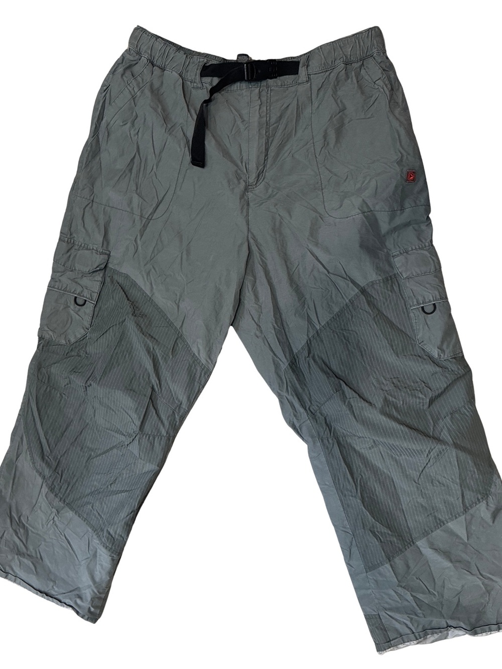 Vintage y2K Men's Gray Cargo Outdoor Pants Adjustable Belt
